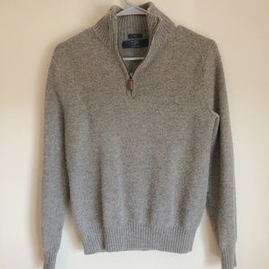 Jcrew grey quarter zip